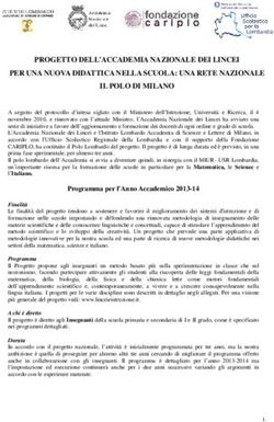 PROGETTO DELL'ACCADEMIA NAZIONALE DEI LINCEI PER UNA NUOVA DIDATTICA NELLA SCUOLA: UNA RETE NAZIONALE IL POLO DI MILANO