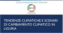 TENDENZE CLIMATICHE E SCENARI DI CAMBIAMENTO CLIMATICO IN LIGURIA - CENVIS, FONDAZIONE CIMA, UNIGE-DAD