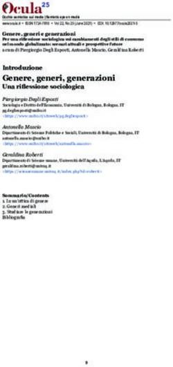 Genere, generi, generazioni - Introduzione - Ocula