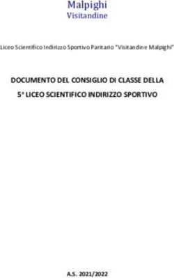 Visitandine DOCUMENTO DEL CONSIGLIO DI CLASSE DELLA 5a LICEO SCIENTIFICO INDIRIZZO SPORTIVO - Liceo Malpighi