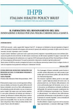 IL FARMACISTA NEL RINNOVAMENTO DEL SSN: INNOVAZIONE E RUOLO PER UNA FIGURA CARDINE DELLA SANIT&Agrave;