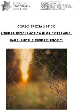 CORSO SPECIALISTICO L'ESPERIENZA IPNOTICA IN PSICOTERAPIA: FARE IPNOSI E ESSERE IPNOTICI