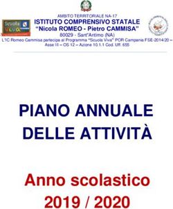 PIANO ANNUALE DELLE ATTIVITÀ - Anno scolastico 2019 / 2020 - IC Romeo Cammisa
