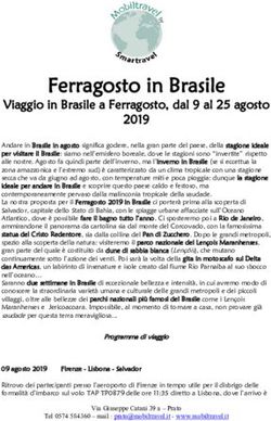 Ferragosto in Brasile - Viaggio in Brasile a Ferragosto, dal 9 al 25 agosto 2019 - Mobiltravel