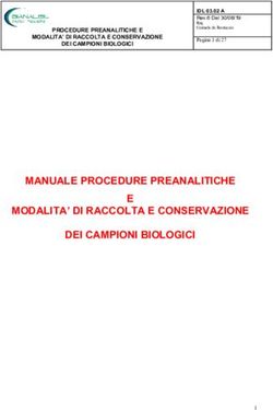 MANUALE PROCEDURE PREANALITICHE E - MODALITA' DI RACCOLTA E CONSERVAZIONE DEI CAMPIONI BIOLOGICI