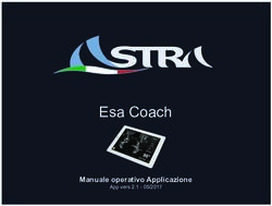 Esa Coach Manuale operativo Applicazione - App vers 2.1 05/2017 - Astra Yacht