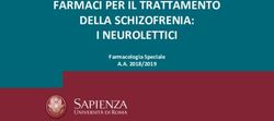 FARMACI PER IL TRATTAMENTO DELLA SCHIZOFRENIA: I NEUROLETTICI - A.A. 2018/2019 Farmacologia Speciale - eLearning