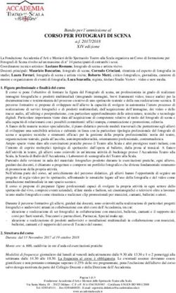 CORSO PER FOTOGRAFI DI SCENA - Bando per l'ammissione al