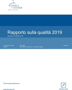 Rapporto sulla qualità 2019 - secondo il modello di H+ - Clinica Luganese Moncucco