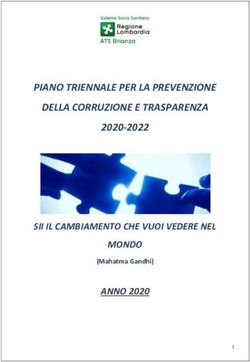 PIANO TRIENNALE PER LA PREVENZIONE DELLA CORRUZIONE E TRASPARENZA - 2020-2022 SII IL CAMBIAMENTO CHE VUOI VEDERE NEL MONDO ANNO 2020