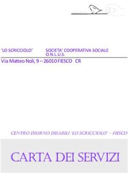 Carta dei Servizi - Via Matteo Noli, 9 - 26010 FIESCO CR 'LO SCRICCIOLO' - Cooperativa Sociale Lo Scricciolo