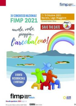 XV CONGRESSO NAZIONALE - ilmedicopediatra 2021;30(2):3-13 - Il Medico Pediatra
