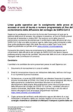 Linee guida operative per lo svolgimento delle prove di accesso ai corsi di laurea a numero programmato al fine del contenimento della diffusione ...