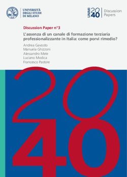 Discussion Paper n 3 L'assenza di un canale di formazione terziaria professionalizzante in Italia: come porvi rimedio? - Andrea Gavosto Manuela ...