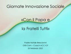 Giornate Innovazione Sociale "Con il Papa e la Fratelli Tutti" - Padre Natale Brescianini OSB Cam - Coach ACC ICF 23 Febbraio 2021