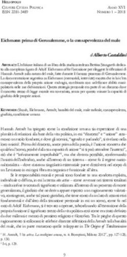 Eichmann prima di Gerusalemme, o la consapevolezza del male