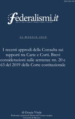 I recenti approdi della Consulta sui rapporti tra Carte e Corti. Brevi considerazioni sulle sentenze nn. 20 e 63 del 2019 della Corte ...