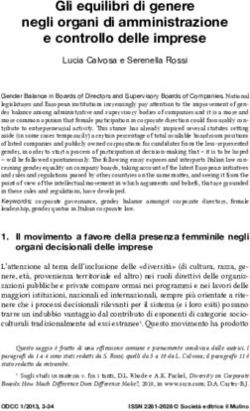Gli equilibri di genere negli organi di amministrazione e controllo delle imprese