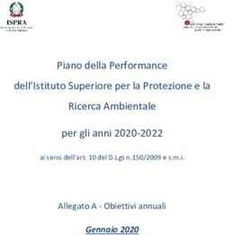 Piano della Performance dell'Istituto Superiore per la Protezione e la Ricerca Ambientale per gli anni 2020-2022 - Gennaio 2020 - Ispra