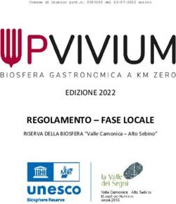 REGOLAMENTO - FASE LOCALE - RISERVA DELLA BIOSFERA "Valle Camonica - Alto Sebino" - Comune di Gianico