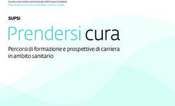 Prendersi cura Percorsi di formazione e prospettive di carriera in ambito sanitario - SUPSI