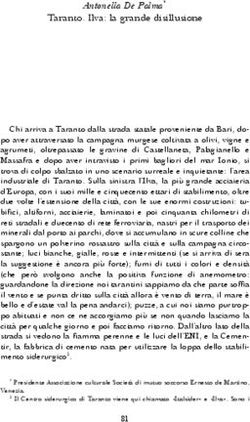 Antonella De Palma* Taranto. Ilva: la grande disillusione