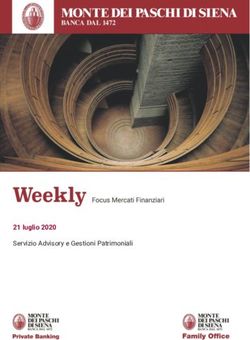 Servizio Advisory e Gestioni Patrimoniali - 21 luglio 2020