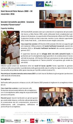 Stati Generali Rete Natura 2000 - 30 novembre 2016 Sessioni tematiche parallele - Sessione tematica"Governance" - Natura che vale