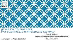 QUALE VALUTAZIONE PER UNA COMUNITÀ DI SCRITTORI E DI LETTORI? - Scuola on line: Un'occasione per ripensare la valutazione