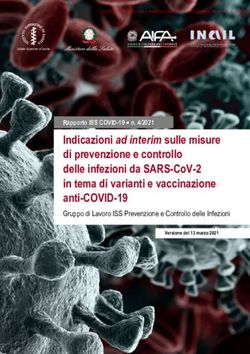 INDICAZIONI AD INTERIM SULLE MISURE DI PREVENZIONE E CONTROLLO DELLE INFEZIONI DA SARS-COV-2 IN TEMA DI VARIANTI E VACCINAZIONE ANTI-COVID-19 - INAIL