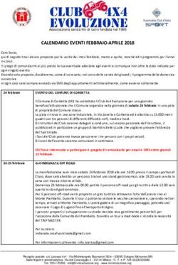 CALENDARIO EVENTI FEBBRAIO-APRILE 2018