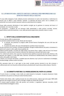 IL LAVORO IN DAD: ASPETTI CRITICI E CONSIGLI PER MINIMIZZARE GLI EFFETTI NOCIVI SULLA SALUTE