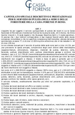 CAPITOLATO SPECIALE DESCRITTIVO E PRESTAZIONALE PER IL SERVIZIO DI PULIZIA DELLA SEDE E DELLE FORESTERIE DELLA CASSA FORENSE IN ROMA