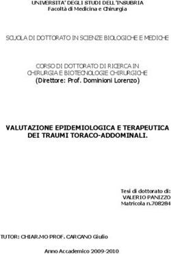 VALUTAZIONE EPIDEMIOLOGICA E TERAPEUTICA DEI TRAUMI TORACO-ADDOMINALI.