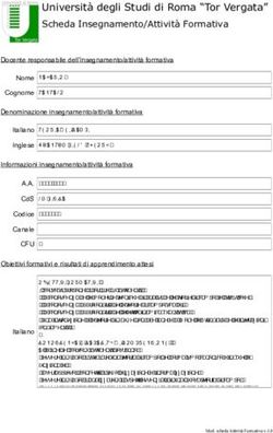 Università degli Studi di Roma "Tor Vergata" Scheda Insegnamento/Attività Formativa