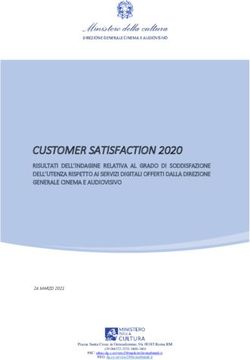 CUSTOMER SATISFACTION 2020 - Ministero della cultura