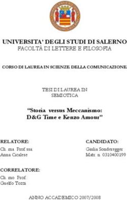 UNIVERSITA' DEGLI STUDI DI SALERNO - FACOLTÀ DI LETTERE E FILOSOFIA