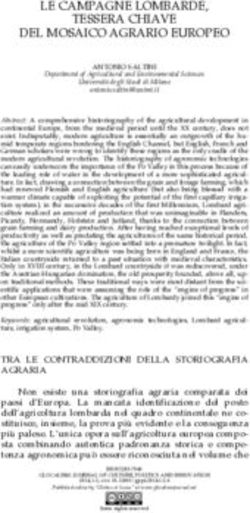 LE CAMPAGNE LOMBARDE, TESSERA CHIAVE DEL MOSAICO AGRARIO EUROPEO