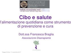 Cibo e salute l'alimentazione quotidiana come strumento di prevenzione e cura - Dott.ssa Francesca Braglia