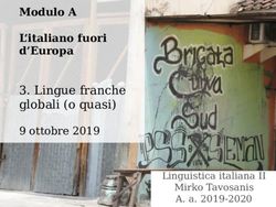 Lingue franche globali (o quasi) - Modulo A L'italiano fuori d'Europa 9 ottobre 2019 - e-learning area umanistica