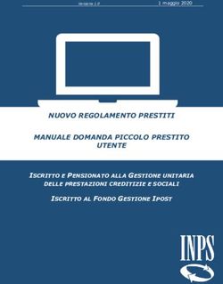 NUOVO REGOLAMENTO PRESTITI MANUALE DOMANDA PICCOLO PRESTITO UTENTE - ISCRITTO AL FONDO GESTIONE IPOST