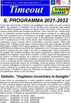 Timeout IL PROGRAMMA 2021-2022 - Bresso Basket