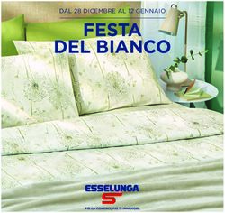 FESTA DEL BIANCO DAL 28 DICEMBRE AL 12 GENNAIO - Esselunga