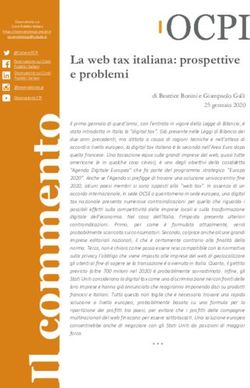 La web tax italiana: prospettive e problemi - Osservatorio CPI