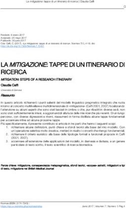LA MITIGAZIONE: TAPPE DI UN ITINERARIO DI RICERCA - Dialnet