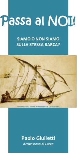 SIAMO O NON SIAMO SULLA STESSA BARCA? - Paolo Giulietti Arcivescovo di Lucca - Arcidiocesi di Lucca