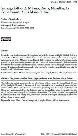 Immagini di citt&agrave;: Milano, Roma, Napoli nella Lente scura di Anna Maria Ortese