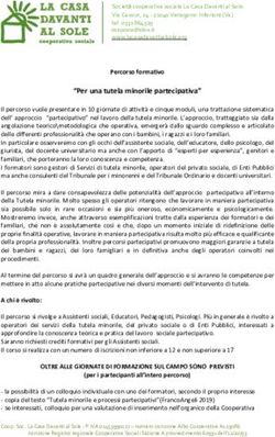 "Per una tutela minorile partecipativa" - Percorso formativo - La casa davanti al sole