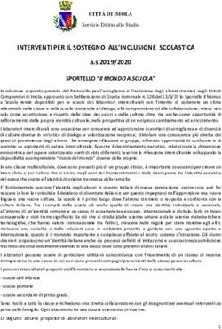 INTERVENTI PER IL SOSTEGNO ALL'INCLUSIONE SCOLASTICA