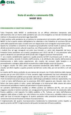 Nota di analisi e commento CISL - NADEF 2021